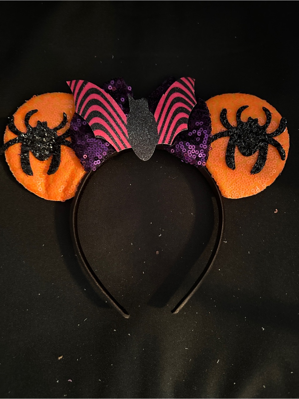 Halloween Spider & Bat Kids Costume Headband - Orange, Purple, Black